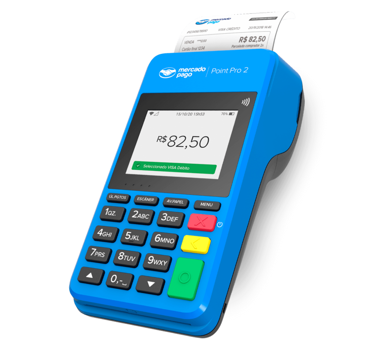 Maquininha de Cartão: Crédito e Débito | Mercado Pago Point Pro 2 ...